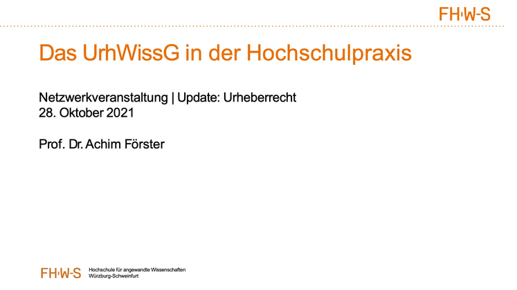 Large update urheberrecht 28 10 21 foerster