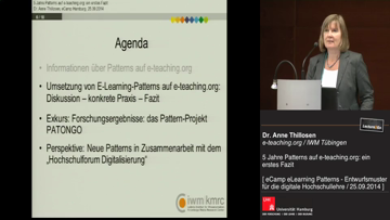 Still medium 2014 tagungs mittschnitt thillosen 5 jahre patterns auf eteachingorg